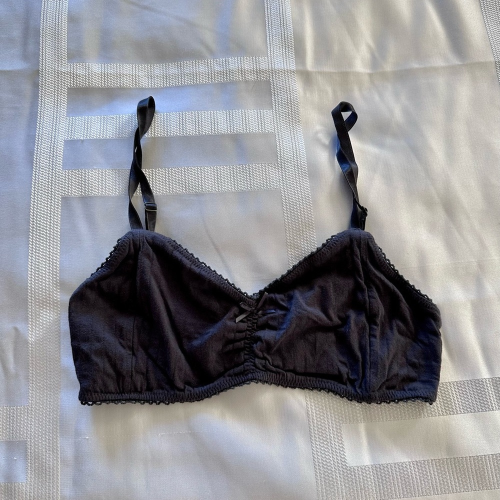Spell Designs Black Basic Bra Bralette Size Large - image 1